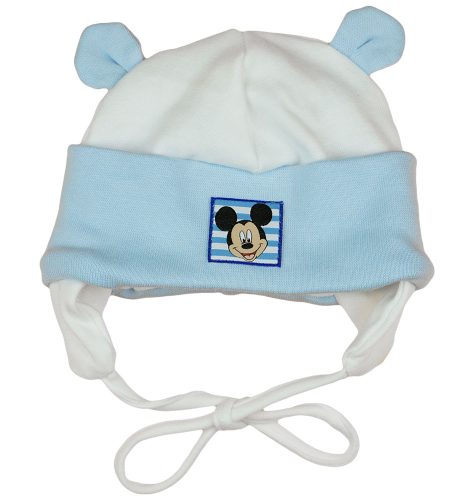 Disney Mickey megkötős, fülvédős baba sapka