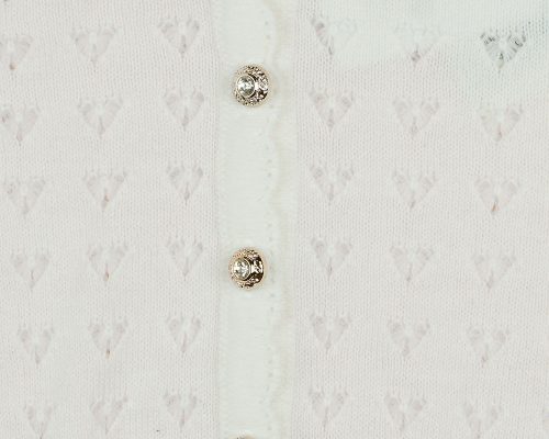 Szív mintás kötött kardigán