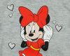 Disney Minnie szivecskés hosszú ujjú baba body szürke
