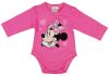 Disney Minnie szívecskés glitteres hosszú ujjú baba body pink