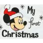   Disney Mickey "My first christmas" feliratos karácsonyi baba body fehér