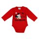 Disney Mickey "My first christmas" feliratos karácsonyi baba body piros