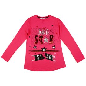 Feliratos Flitteres hosszú ujjú lányka póló