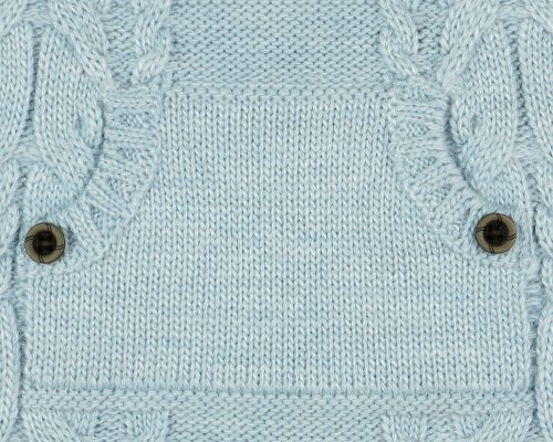 Kötött| gombos rugdalózó