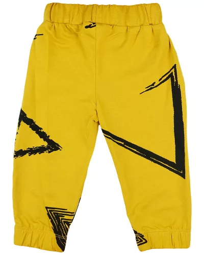 Moi Noi absztrakt mintás 2 részes baba szett (mustársárga)