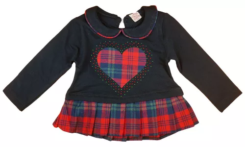 Kockás szíves tunikás szett