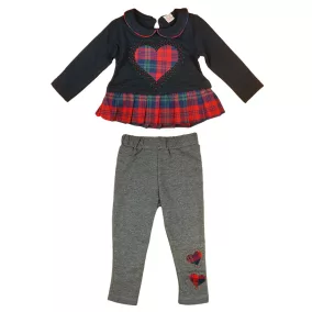 Kockás szíves tunikás szett