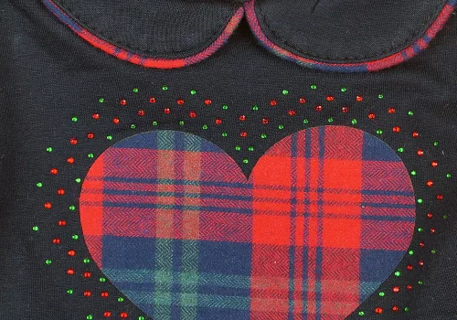 Kockás szíves tunikás szett