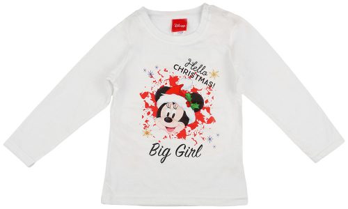 Disney Minnie hosszú ujjú karácsonyi lányka póló