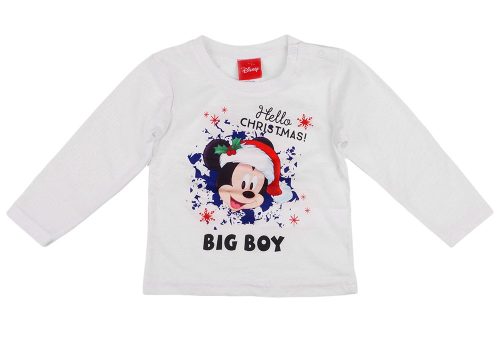 Disney Mickey hosszú ujjú karácsonyi fiú póló