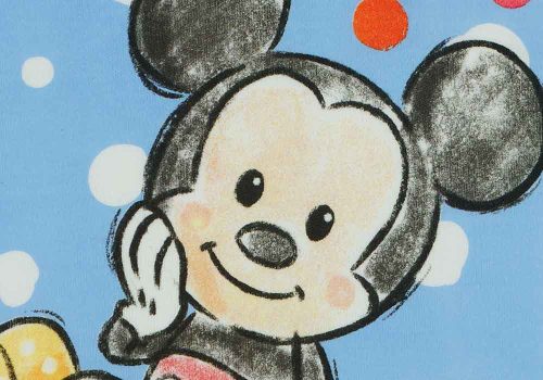 Pamut babatakaró Mickey egér mintával 75x75cm