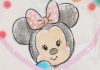 Disney Minnie "rajzos" rövid ujjú baba body fehér
