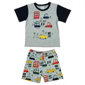Autós 2 részes nyári pólós szett