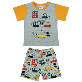 Autós 2 részes nyári pólós szett