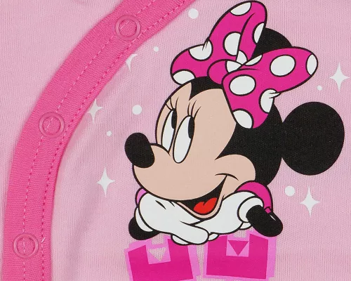 Disney Minnie rövid ujjú baba body rózsaszín