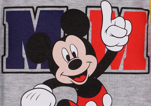 Disney Mickey hosszú ujjú baba body szürke