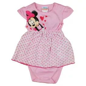 Disney Minnie szívecskés rövid ujjú szoknyás baba body