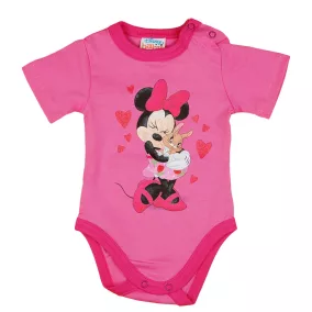 Disney Minnie szíves nyuszis rövid ujjú baba body