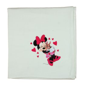   Disney Minnie nyuszis szívecskés textil-tetra kifogó-törölköző 140x140cm