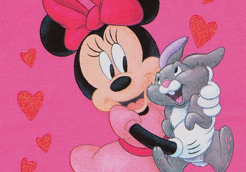 Disney Minnie szívecskés| nyuszis ujjatlan baba rugdalózó