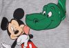 Disney Mickey dinós hosszú ujjú baba body szürke