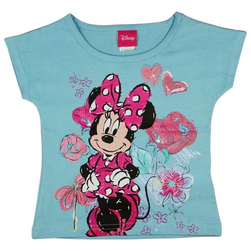 Disney Minnie szíves virágos lányka póló
