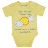 "Süss fel nap" feliratos rövid ujjú baba body sárga