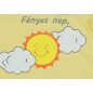 "Süss fel nap" feliratos rövid ujjú baba body sárga