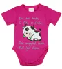 Bocis feliratos rövid ujjú baba body pink