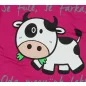 Bocis feliratos rövid ujjú baba body pink
