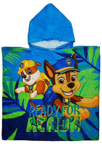 Paw Patrol/ Mancs őrjárat mintás kapucnis fürdőponcsó