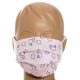 Kétrétegű textil szájmaszk gyerekeknek orrmerevítővel rózsaszín kacsás