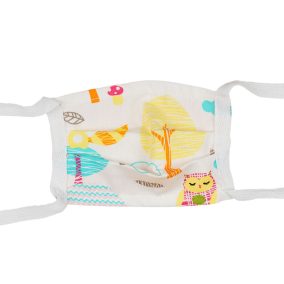   Kétrétegű textil szájmaszk gyerekeknek orrmerevítővel mintás