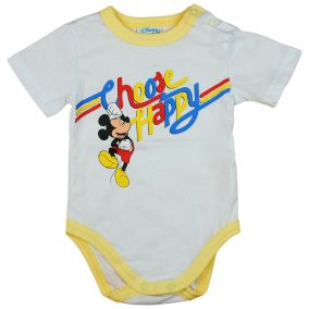   Disney Mickey "Choose Happy" rövid ujjú baba body