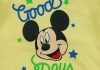Disney Mickey "Good Days" hosszú ujjú baba body sárga