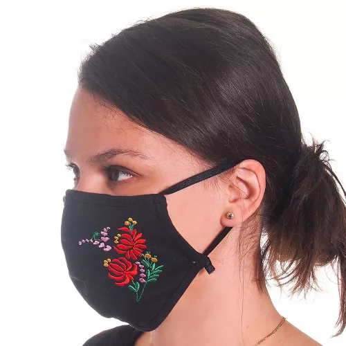 Kétrétegű textil szájmaszk orrmerevítővel