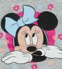 Disney Minnie virágos rövid ujjú baba body szürke