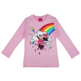 Disney Minnie szivárványos hosszú ujjú lányka póló