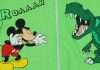 Disney Mickey dinós hosszú ujjú rugdalózó