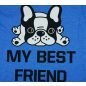   "My best friend" francia bulldogos férfi rövid ujjú póló