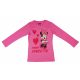 Disney Minnie csillámos, szíves hosszú ujjú lányka póló