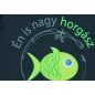 " Én is nagy horgász leszek!" feliratos ujjatlan rugdalózó