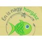   "Én is nagy horgász leszek" feliratos ujjatlan napozó