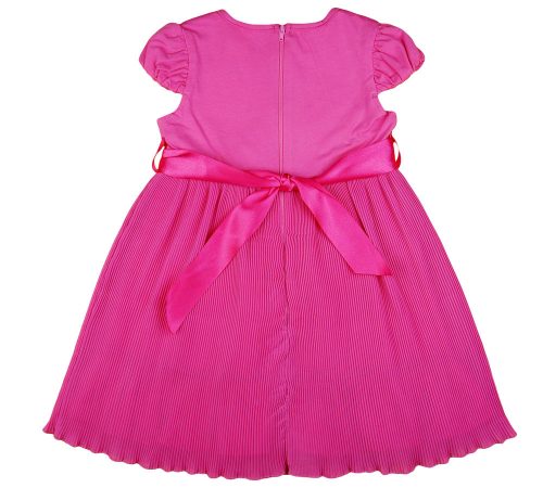 Pink alkalmi kislány ruha dekoratív masnival