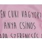 "Én cuki vagyok" feliratos hosszú ujjú baba body rózsaszín
