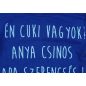 "Én cuki vagyok" feliratos hosszú ujjú baba body kék