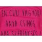 "Én cuki vagyok" feliratos hosszú ujjú baba body pink