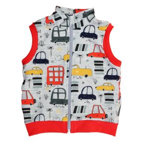 Pamut mellény,  autós mintával