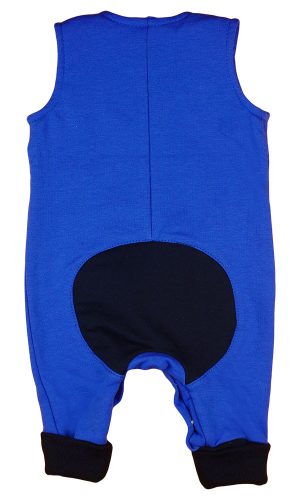 Rendőrautós belül enyhén bolyhos ujjatlan rugdalózó 2:1 méret