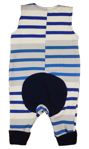 Rendőrautós belül enyhén bolyhos ujjatlan rugdalózó 2:1 méret